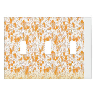 Textile pattern featuring a vibrant orange and gol light switch cover