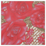Textile Pattern Red Roses | Floral Lace Fabric