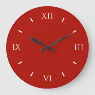 Textile Red High End Colorful Large Clock
