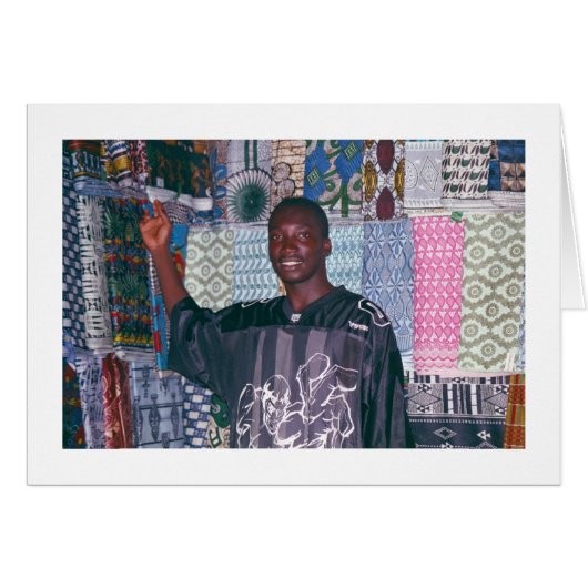 Textile Seller at Banjul Market. Cards (Front Horizontal)