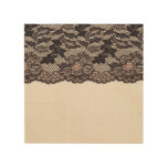 Textile texture with lace background. wood wall art