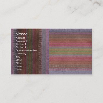 Textile Weaving Fabric Business Card by profilesincolor at Zazzle
