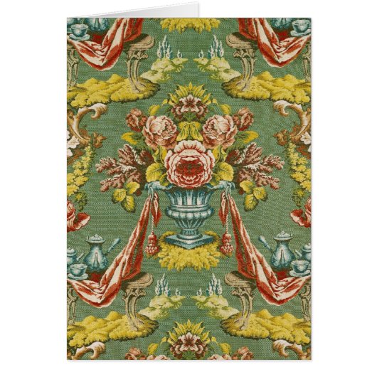 Textile with a repeating floral motif cards (Front)