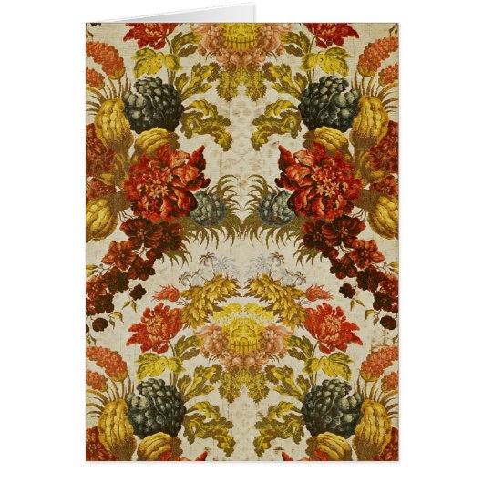 Textile with a repeating floral pattern cards (Front)