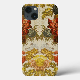 Textile with a repeating floral pattern iPhone 13 case