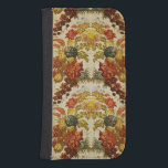 Textile with a repeating floral pattern phone wallet<br><div class="desc">French School's Textile with a repeating floral pattern,  Lyon workshop,  c.1740 (silk brocade) located at the Musee de la Ville de Paris,  Musee Carnavalet,  Paris,  France. The Textile with a repeating floral pattern,  Lyon workshop,  c.1740 (silk brocade) was created around the 18th century.</div>