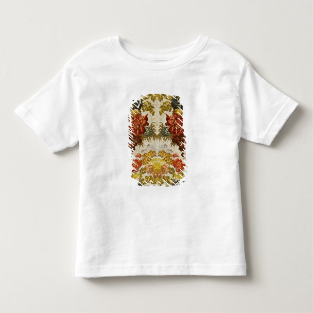 Textile with a repeating floral pattern toddler t-shirt (Front)