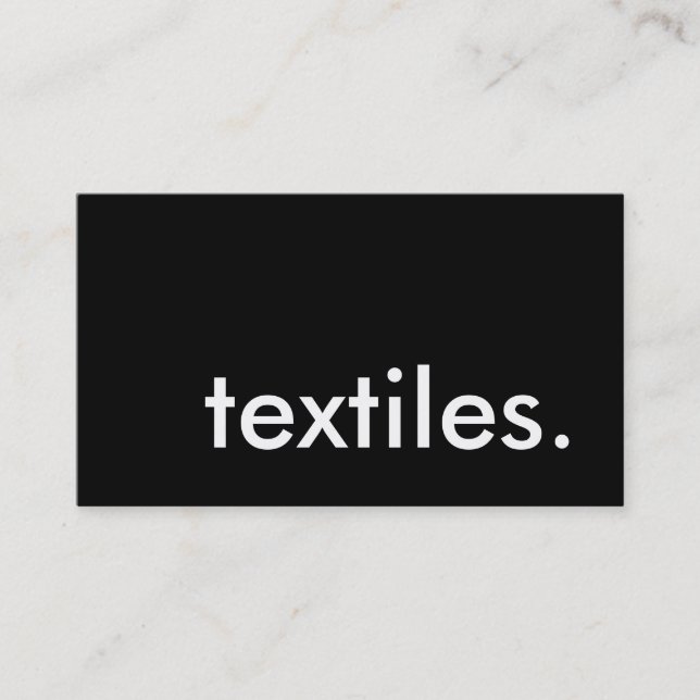 textiles. business card (Front)