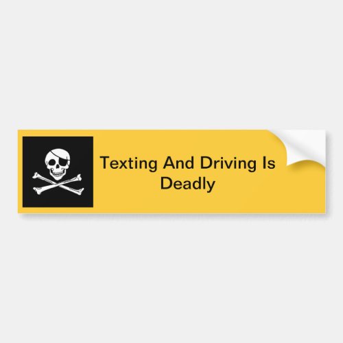 Texting and Driving Bumper Sticker