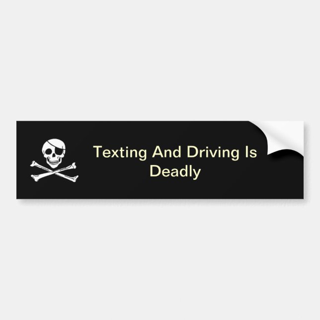 Texting and Driving Bumper Sticker (Front)