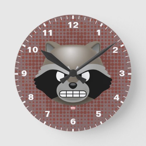 Texting Rocket Emoji Round Clock