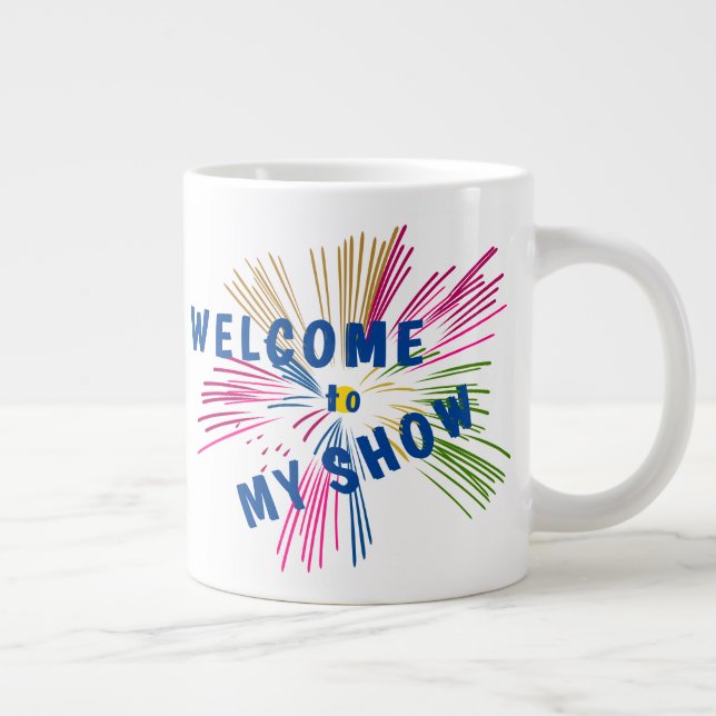 Texts on Fireworks Giant Coffee Mug (Right)