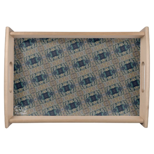 Textura #35 de obra Amanecer Serving Tray (Front)