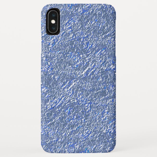 Textura rústica azul e efeito prateado Case-Mate iPhone case (Back)