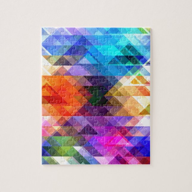 Textural Geometry of Color Jigsaw Puzzle (Vertical)