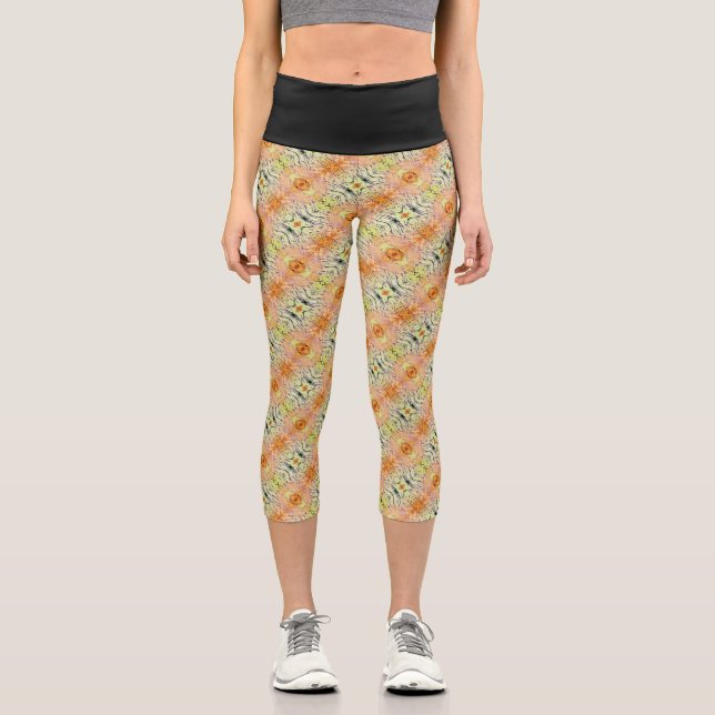 Texture #13.0 the work Seeing Through the Eyes Capri Leggings (Front)