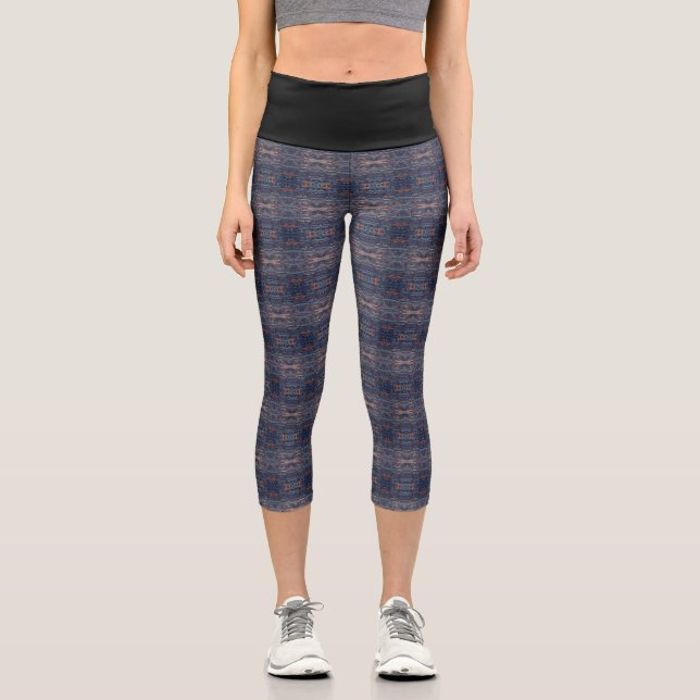 Texture #13 from work The Rock Capri Leggings (Front)