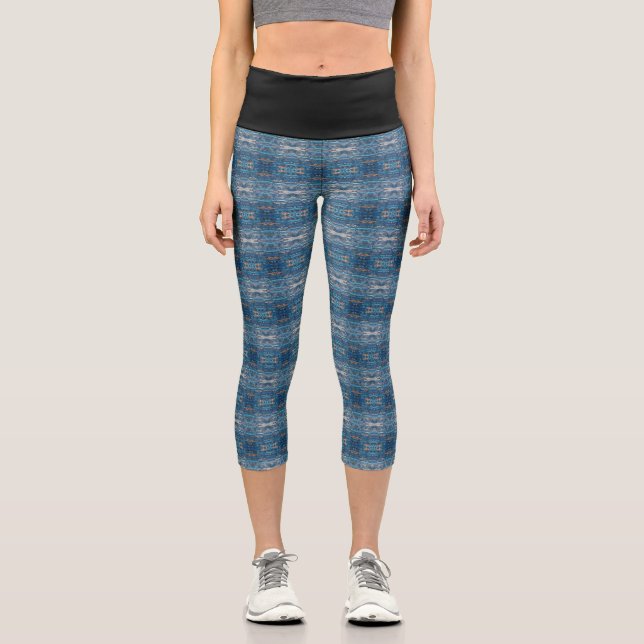Texture #15 from work The Rock Capri Leggings (Front)