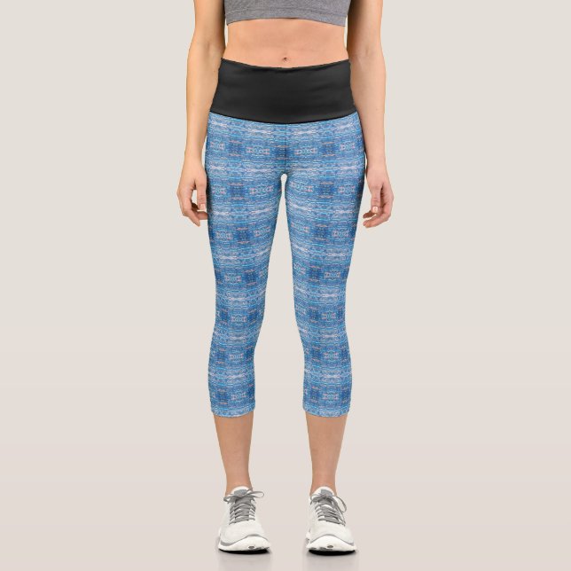 Texture #16 from work The Rock Capri Leggings (Front)