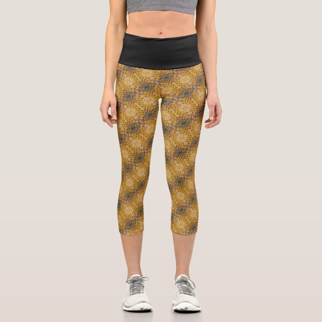 Texture #1 from the work Pineapple. SERIES Capri Leggings (Front)