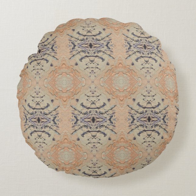 Texture #2 from the play Seeing through the Eyes Round Pillow (Front)