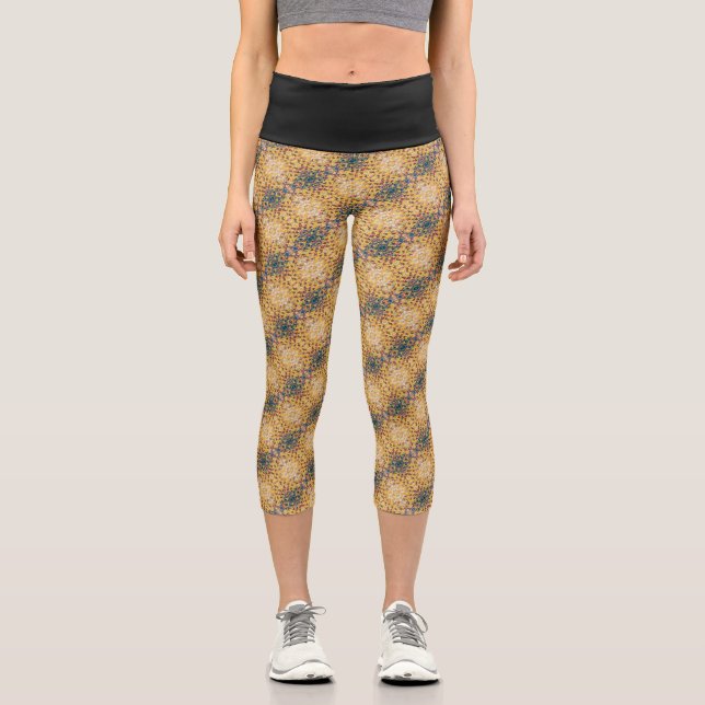 Texture #2 from the work Pineapple. SERIES Capri Leggings (Front)