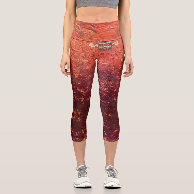 Texture #2 of the work The sunset Capri Leggings (Front)