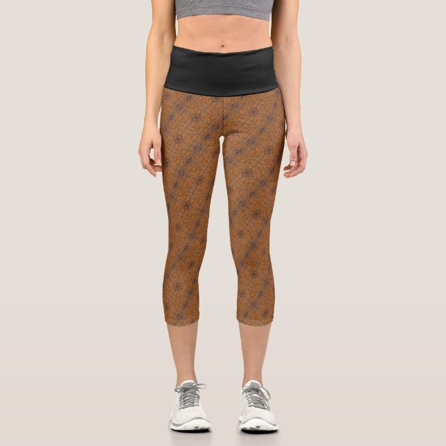 Texture #31 from work Dawn Capri Leggings (Front)