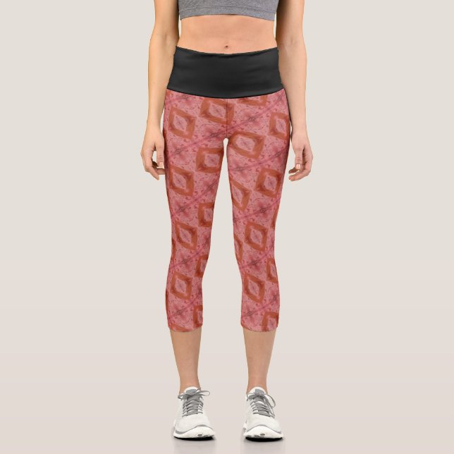 Texture #3 from the work The Heart of the... Capri Leggings (Front)