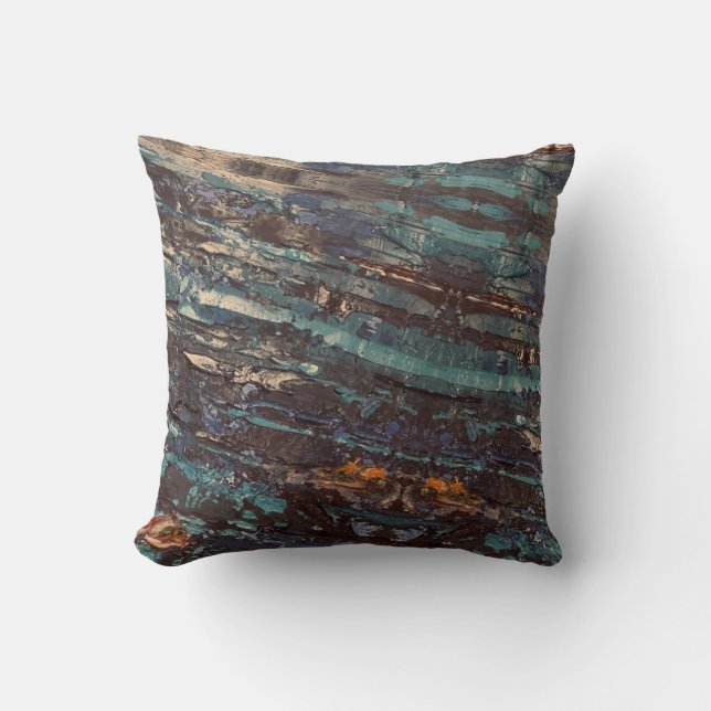 Texture #9 of the work La Roca Throw Pillow (Front)