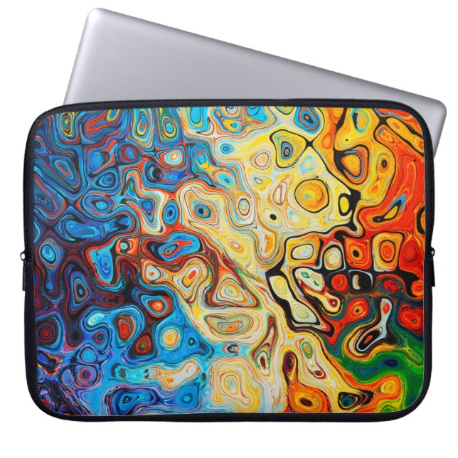 Texture abstract structure colorful laptop sleeve (Front)