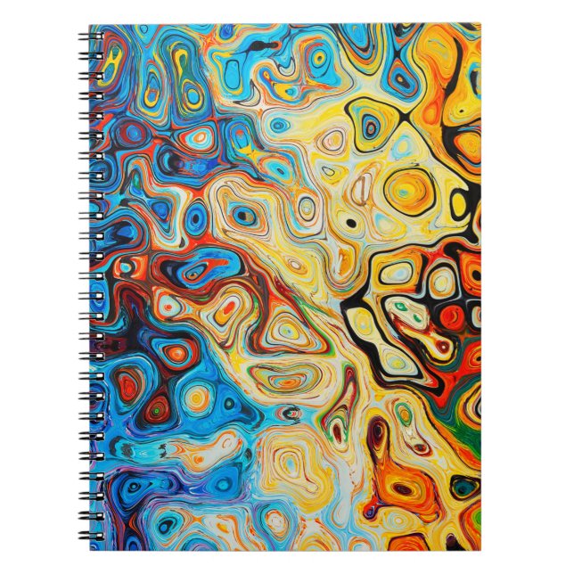 Texture abstract structure colorful notebook (Front)
