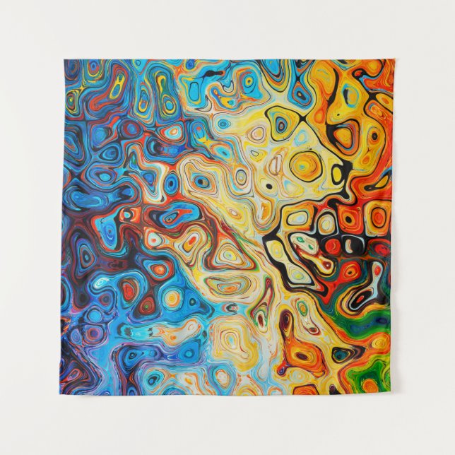 Texture abstract structure colorful tapestry (Front)