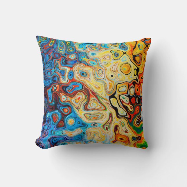 Texture abstract structure colorful throw pillow (Front)