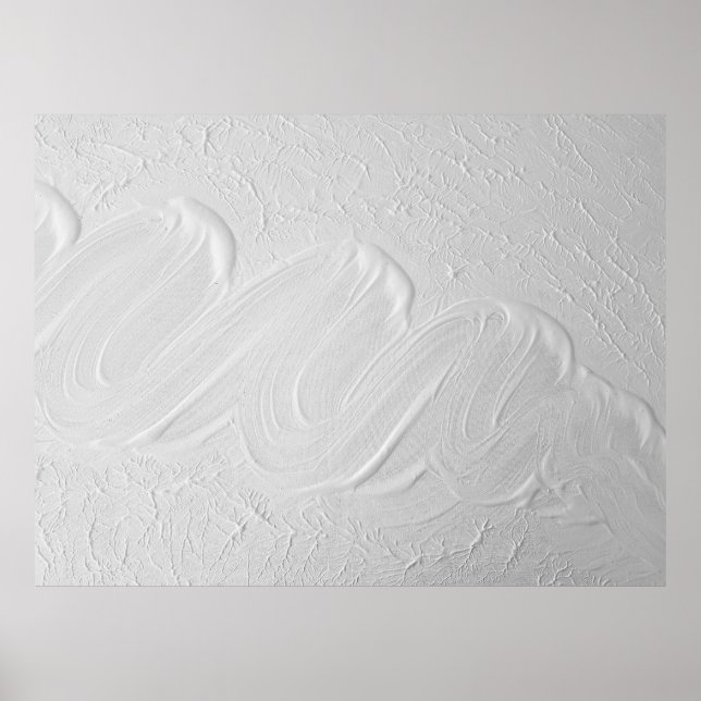 Texture acrylic painting white poster (Front)