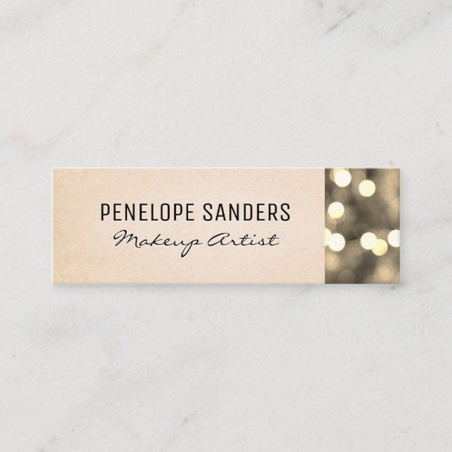 Texture Background | Bokeh Mini Business Card (Front)