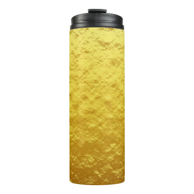 Texture background gold template thermal tumbler (Front)