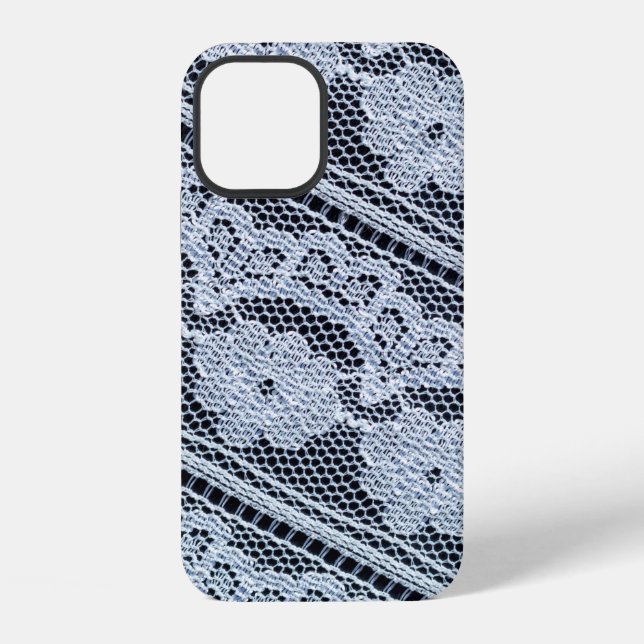 Texture, background, pattern. white lace fabric. T Iphone Case (Back)