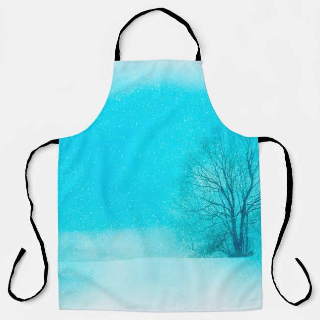 Texture background winter apron (Front)