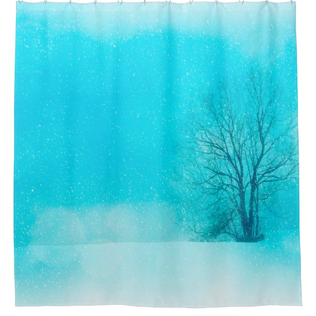 Texture background winter shower curtain (Front)