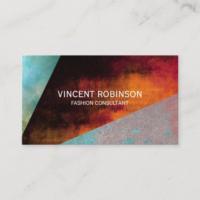 Texture Backgrounds | Color Block | Abstract Business Card (Front)