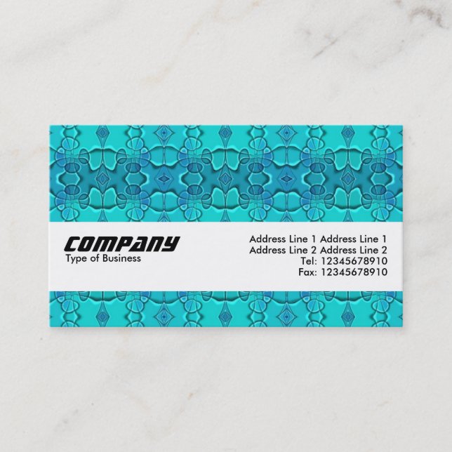 Texture Band - Aqua Blue Festival Business Card (Front)