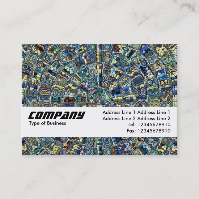 Texture Band - Blue Abstract Pond Business Card (Front)