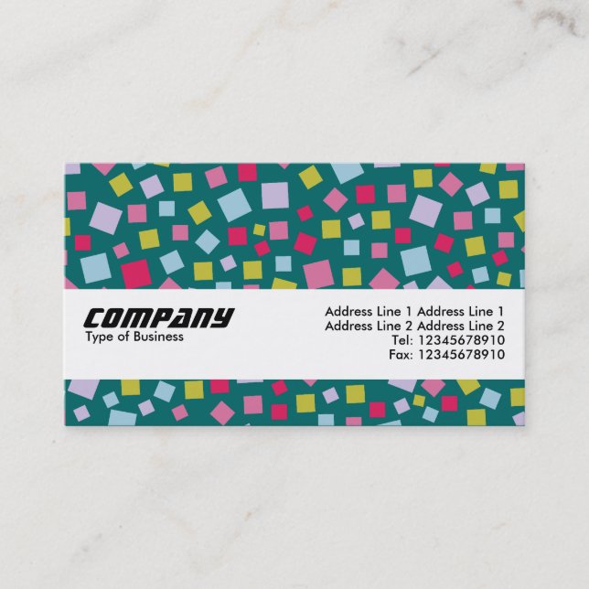 Texture Band - Cascading Colors - Teal 006666 Business Card (Front)
