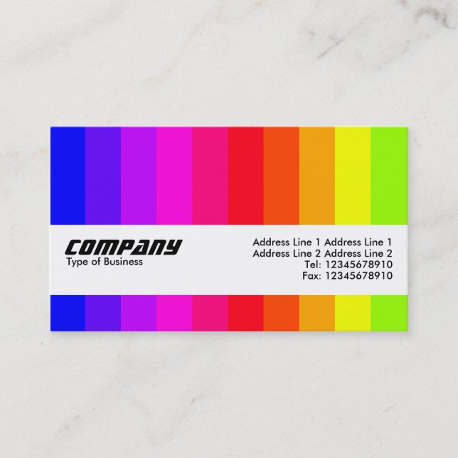 Texture Band - Color Bars 01 Business Card (Front)