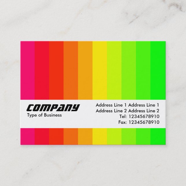 Texture Band - Color Bars 02 Business Card (Front)