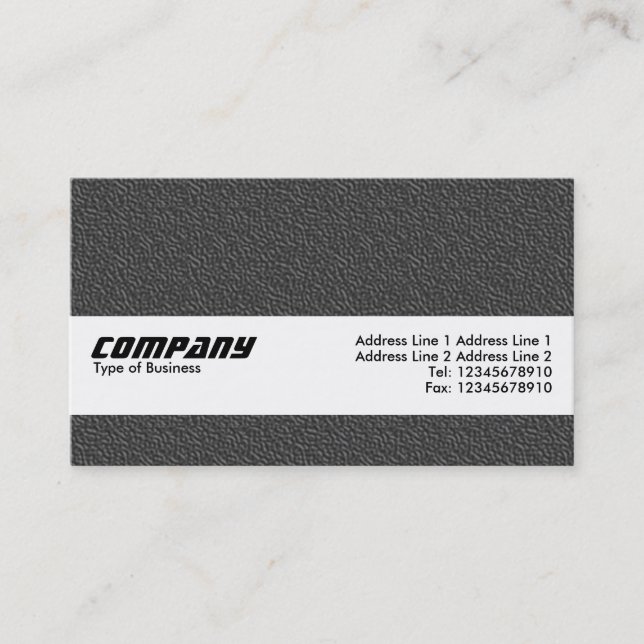Texture Band - Dark Gray Embossed Texture Business Card (Front)