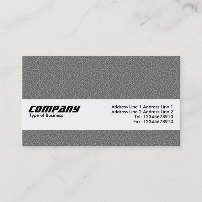 Texture Band - Mid Gray Embossed Texture Business Card (Front)