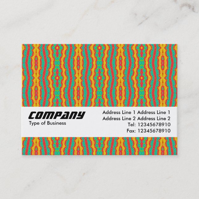 Texture Band - Orange and Green Pattern Business Card (Front)