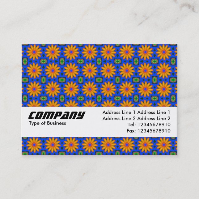 Texture Band - Orange Flowers Business Card (Front)